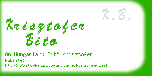 krisztofer bito business card