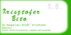 krisztofer bito business card